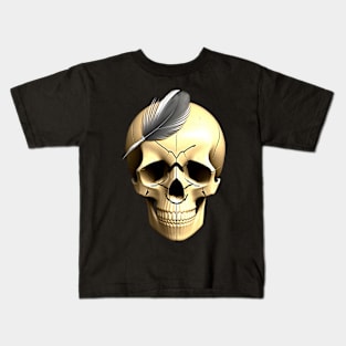 skull with feathers Kids T-Shirt